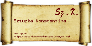 Sztupka Konstantina névjegykártya